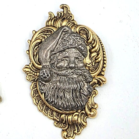 Vintage Collection 3 Novelty Christmas Brooch Pins Pendants Tree Santa Reindeer - Picture 4 of 9